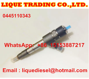 China Genuine and New Common rail injector 0445110343,0445110412 for JAC Refine supplier