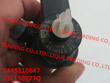 China BOSCH 0445110647 Genuine and New Common rail injector 0445110647 / 0 445 110 647  for VOLKSWAGEN 03L130277J, 03L130277Q supplier